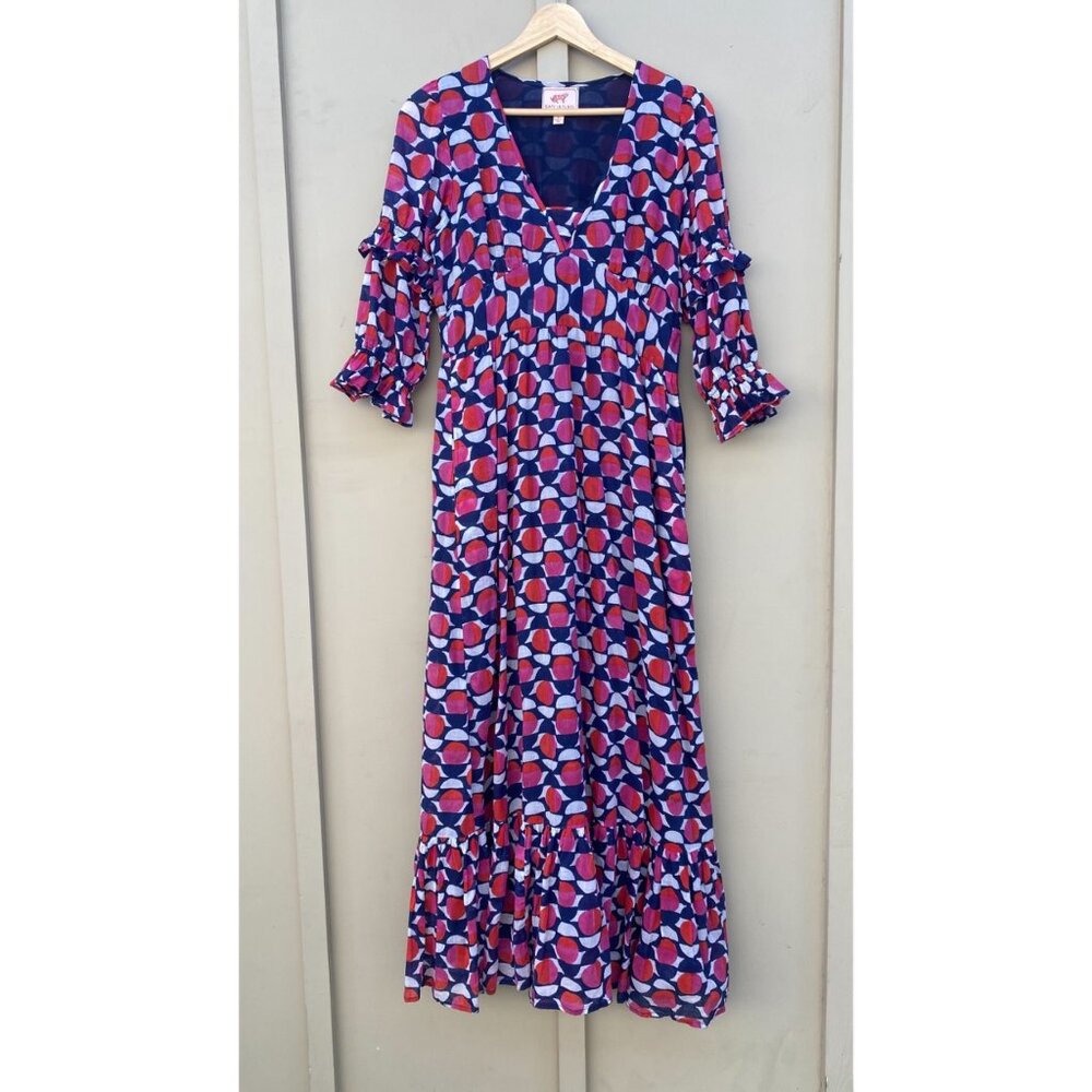 Banjanan Geometric Pattern Circle Long Dress